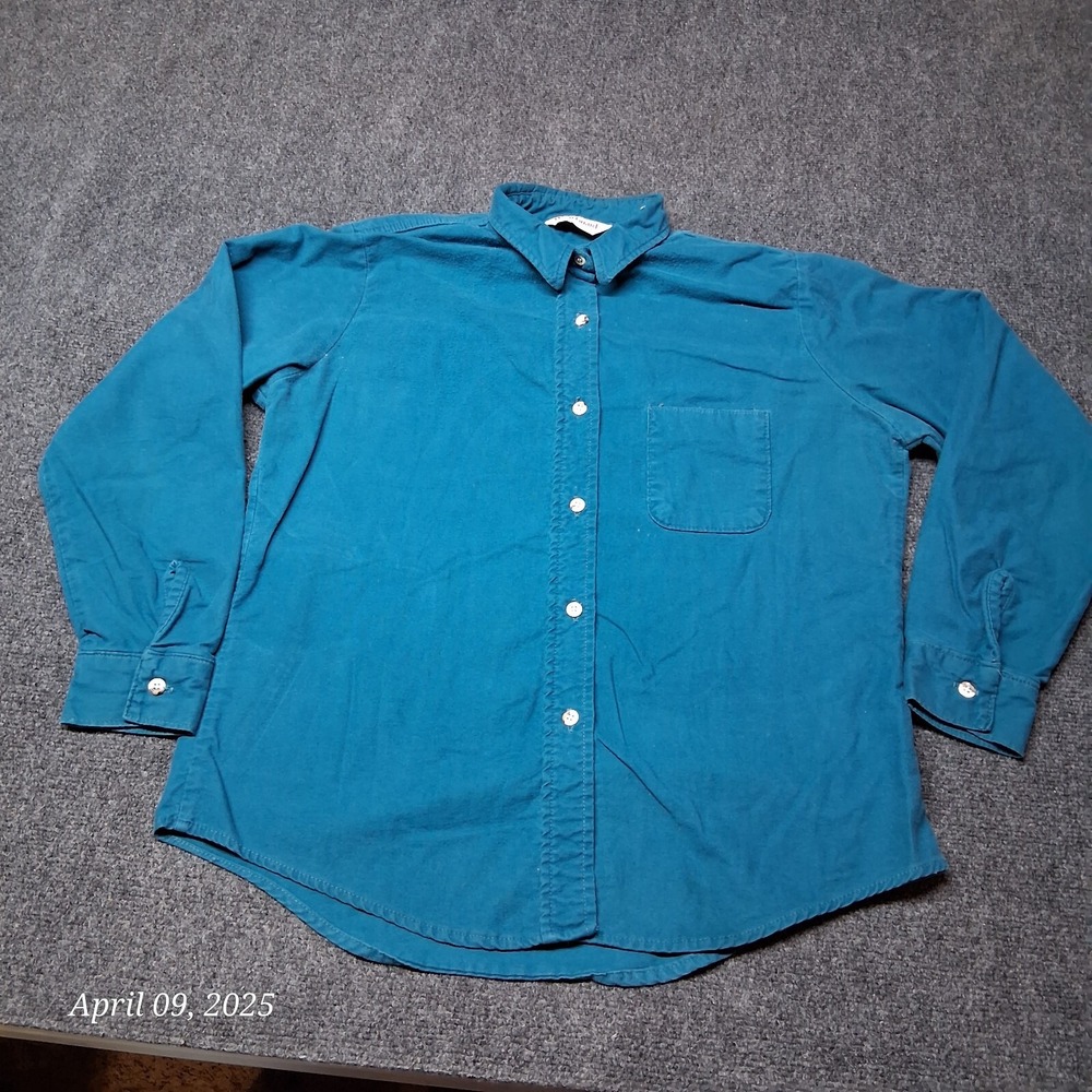 VTG Wear Guard Heavyweight Work Shirt Women‎ Size Large Teal USA Made